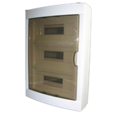 SEP -LS36 opbouw 36 module kast dubbele rij met din rail kleur wit 312x435x105mm IP40