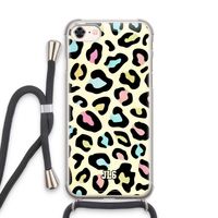Leopard pattern: iPhone 8 Transparant Hoesje met koord