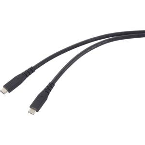 Renkforce USB-C-kabel USB 4.0 USB-C 1.00 m Zwart TPE-mantel RF-6662040