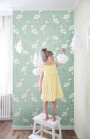 Behang In Paradise Rol Pastelgreen Behang In Paradise Rol Pastelgreen
