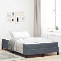 Boxspringbed met matras Donkergrijs 120 x 200 cm Fluweel