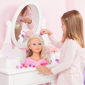 Bayer Opmaakpop en kaphoofd set Super Model Charlene 27 cm 90088AA