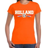 Holland landen / voetbal shirt met wapen in de kleuren van de Nederlandse vlag oranje voor dames 2XL  -