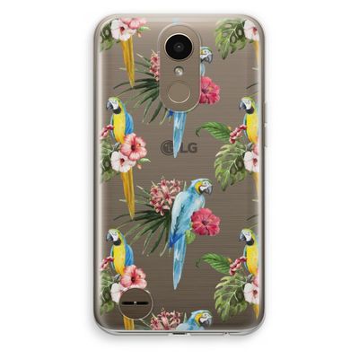 Kleurrijke papegaaien: LG K10 (2017) Transparant Hoesje