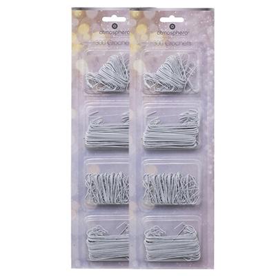 Kerstbalhaakjes/kerstboomhaakjes - 600x stuks - wit - 7 en 10 cm - kerstboomhaakjes