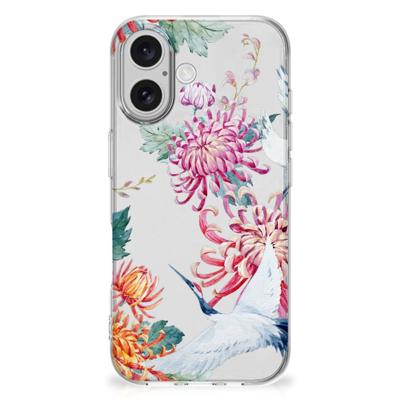 iPhone 16 plus | TPU Hoesje | Bird Flowers iPhone 16 plus | TPU Hoesje | Bird Flowers