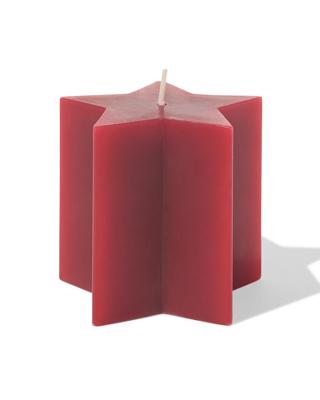 HEMA HEMA Vormkaars Ster 8x7.5x7.7cm Rood