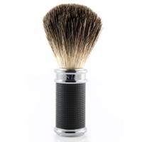 Edwin Jagger Shaving Brushes Pure Badger 3D Diamond Effect Handle Black Chrome Ref.81SB3DBC15 1Stuks