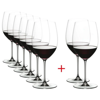 Riedel Rode Wijnglazen Veritas - Cabernet / Merlot - 625 ml - Pay 6 Get 8
