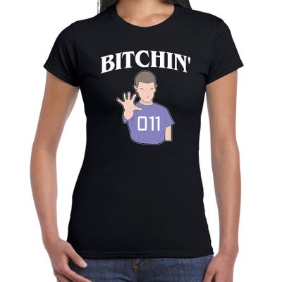 Stranger Halloween verkleed shirt 11 bitchin zwart voor dames