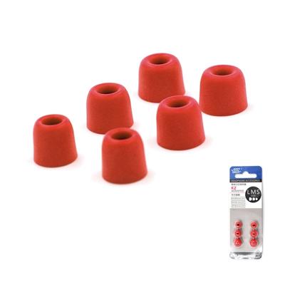 KZ 6 PCS Sound Insulation Noise Reduction Memory Foam Earbuds Kit for All In-ear Earphone Size: L & M & S(Red)