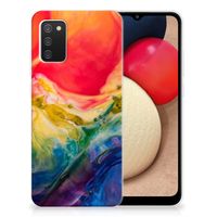 Hoesje maken Samsung Galaxy A02s Watercolor Dark - thumbnail