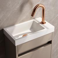 Opbouw Fonteinkraan Brauer Copper Carving Edition Met Gebogen Uitloop Koper Geborsteld PVD Brauer