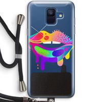 Lip Palette: Samsung Galaxy A6 (2018) Transparant Hoesje met koord