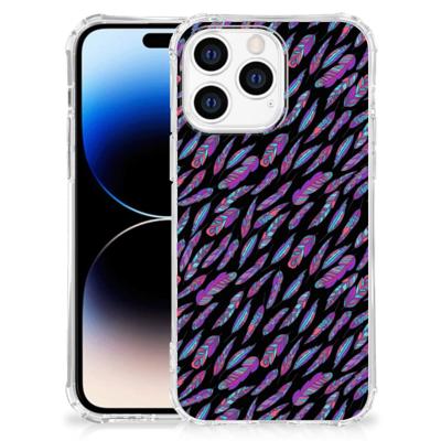 Apple iPhone 14 Pro Max Doorzichtige Silicone Hoesje Feathers Color Apple iPhone 14 Pro Max Doorzichtige Silicone Hoesje Feathers Color
