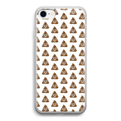 Poop emoji: iPhone SE 2020 Transparant Hoesje