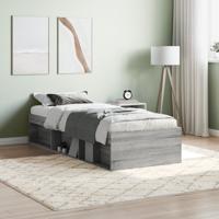 Bedframe grijs sonoma eikenkleurig 75x190 cm