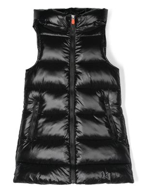 Save The Duck Kids gilet matelassé Luck à capuche - Noir