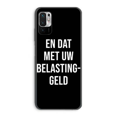 Belastinggeld - Zwart: Xiaomi Redmi Note 10 5G Transparant Hoesje