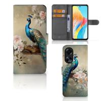 Telefoonhoesje | Met pasjeshouder | voor OPPO A98 5G Vintage Pauwen