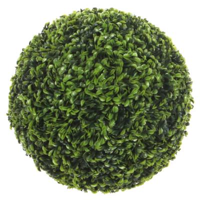 Kunstplant Buxus bol - Theeblad - groen - D37 cm - UV-bestendig - Buxusplant - Buxusbol