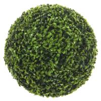 Kunstplant Buxus bol - Theeblad - groen - D37 cm - UV-bestendig - Buxusplant - Buxusbol