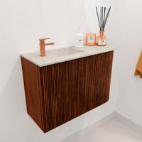 Toiletmeubel Mondiaz Joya Dlux | 61.6 cm | Meubelkleur Ruby | Faye wastafel Ostra Wasbak Links | 1 kraangat Toiletmeubel Mondiaz Joya Dlux | 61.6 cm | Meubelkleur Ruby | Faye wastafel Ostra Wasbak Links | 1 kraangat