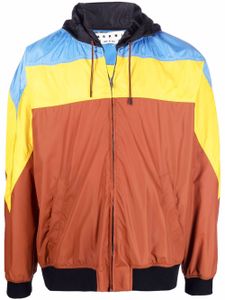 Marni veste de sport colour block - Marron