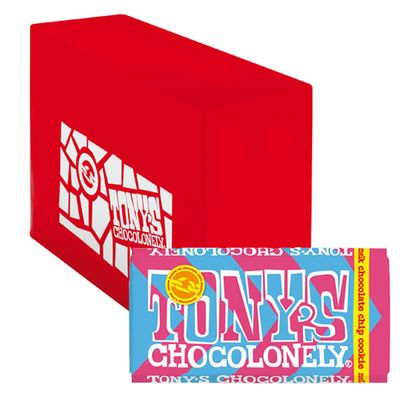 Tony&apos;s Chocolonely - Melk Chocolate Chip Cookie - 15x 180g