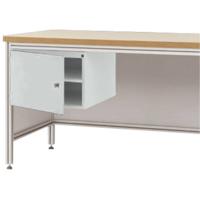 Manuflex ZB4723.7035 Behuizing onderbouw voor alu-werkbanken, gebruiksh. 300 mm met Deuraanslag links, voor tafel diepte 800 mm