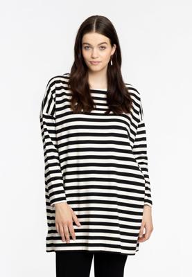 Yoek Tuniek wijd STRIPE | Zwart | Maat 54/56