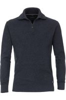 Casa Moda Half-Zip Sweater blauw, Motief - thumbnail