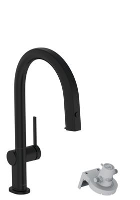 Hansgrohe Aqittura M91 Filter systeem 210, uittrekbare uitloop, 1jet, sBox, mat zwart