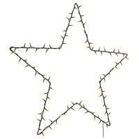 VidaXL Kerstverlichting ster silhouet 115 leds warm wit VidaXL Kerstverlichting ster silhouet 115 leds warm wit