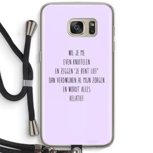 Relatief: Samsung Galaxy S7 Transparant Hoesje met koord