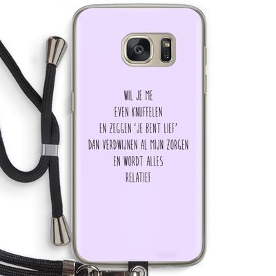 Relatief: Samsung Galaxy S7 Transparant Hoesje met koord