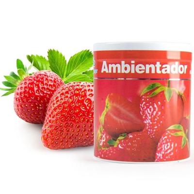 Geur gel Aardbei geur - 95 gram - geur blikje - 6 x 7 cm - auto/interieurparfum/luchtverfrisser
