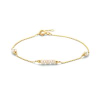 Armband Parels-Bolletjes geelgoud 0,8 mm 16,5-17,5-18,5 cm