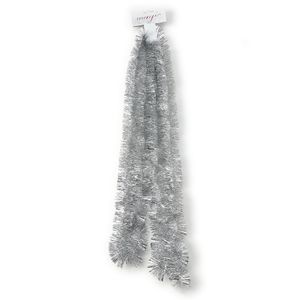 Kerst lametta guirlande zilver 270cm kerstboom versiering/decoratie   -