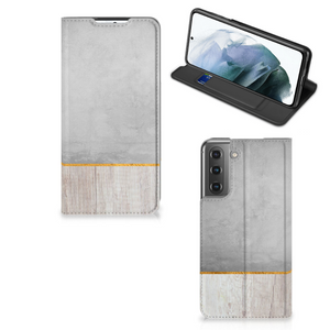 Samsung Galaxy S21 FE Book Wallet Case Wood Concrete