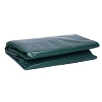 Tafelhoes - donker groen - polyester - D180 x H115 cm - waterdicht - ronde hoes