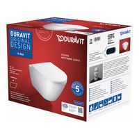 Toilet Duravit D-Neo Wand Set Rimless Diepspoel 54 cm Durafix Hoogglans Wit Duravit - thumbnail