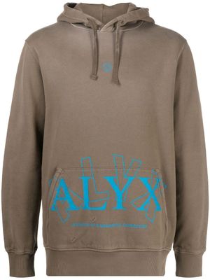 1017 ALYX 9SM hoodie à logo imprimé - Tons neutres