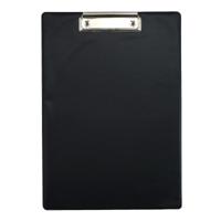 Clipboard/klembord/memobord voor documenten - zwart - A4 formaat - kunststof   -