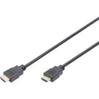 Digitus AK-330114-050-S HDMI-kabel HDMI Aansluitkabel HDMI-A-stekker, HDMI-A-stekker 5.00 m Zwart Vergulde steekcontacten