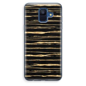 Gouden strepen: Samsung Galaxy A6 (2018) Transparant Hoesje