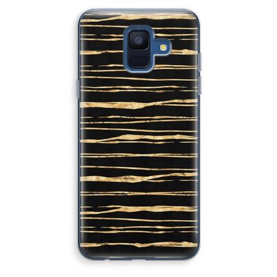 Gouden strepen: Samsung Galaxy A6 (2018) Transparant Hoesje