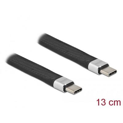 Delock USB-C-kabel USB-C stekker, USB-C stekker 0.13 m Zwart 86939