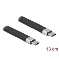 Delock USB-C-kabel USB-C stekker, USB-C stekker 0.13 m Zwart 86939