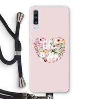 GRL PWR Flower: Samsung Galaxy A70 Transparant Hoesje met koord